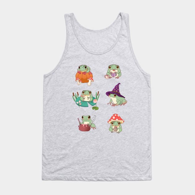 Cute frog illustration Tank Top by nuwandafoer